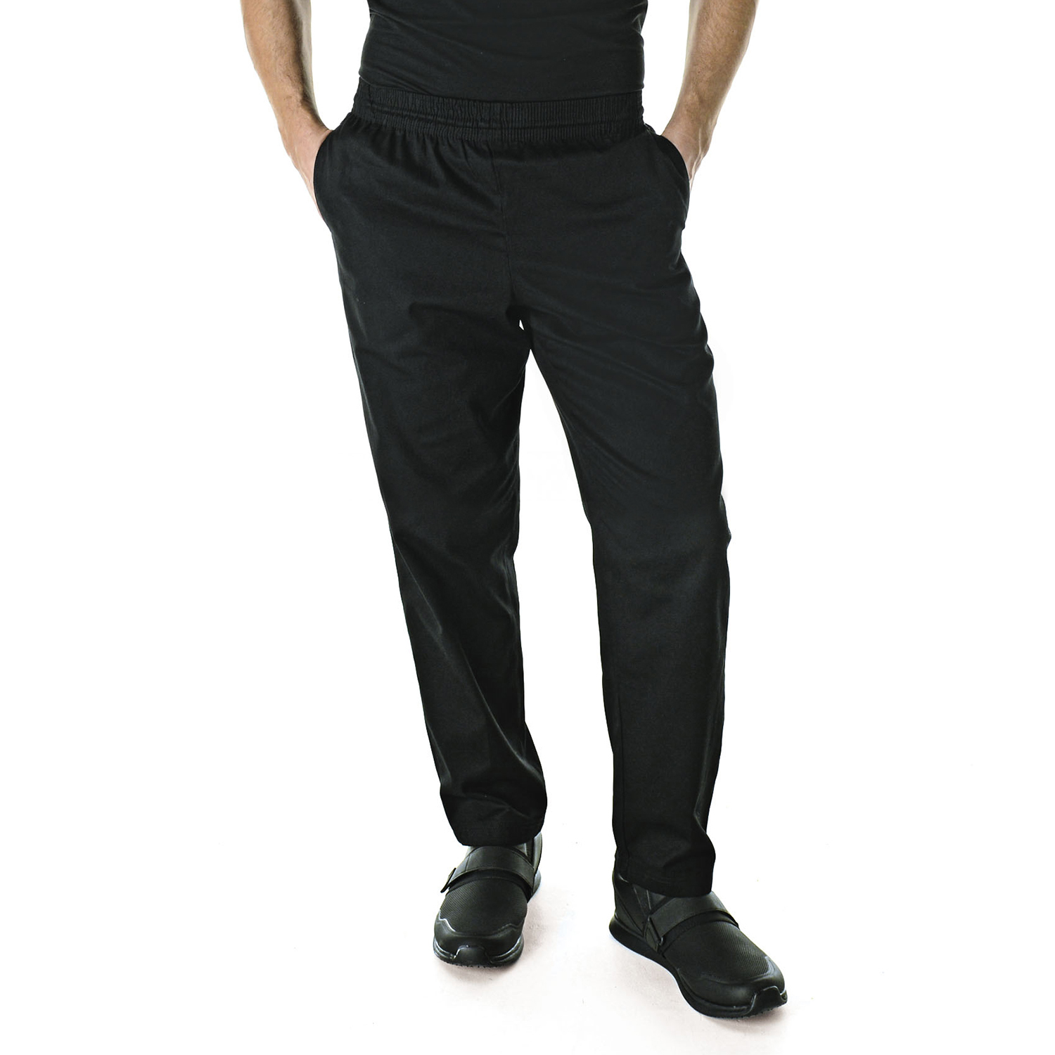 Black Chef Trousers 100% Cotton pants 3 Pockets Comfortable for Unisex Trousers 