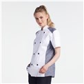 Women's Short Sleeve Quick Cool Stretch Chef Coat (CW5631)