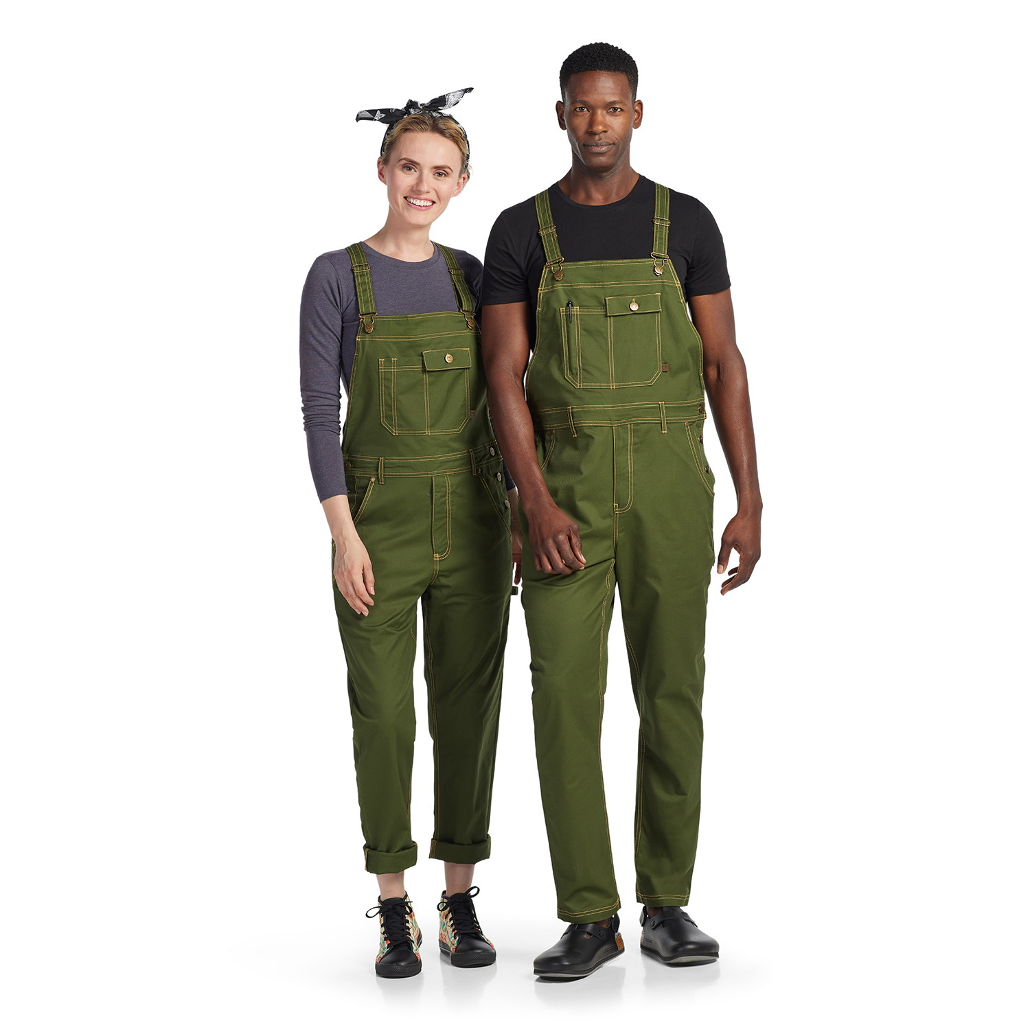 Rifle Green Unisex Classic Stretch Twill Chef Overalls (CW3405)