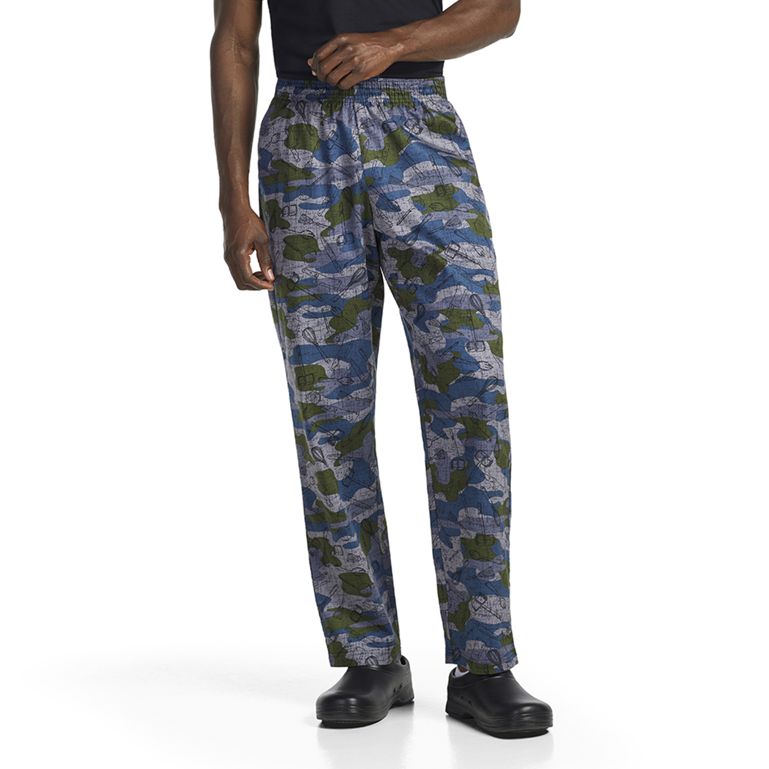 CW3500-CW265_M_Male_0294 100&#37; Cotton Printed Chef Pants, Classic Style Print Designs