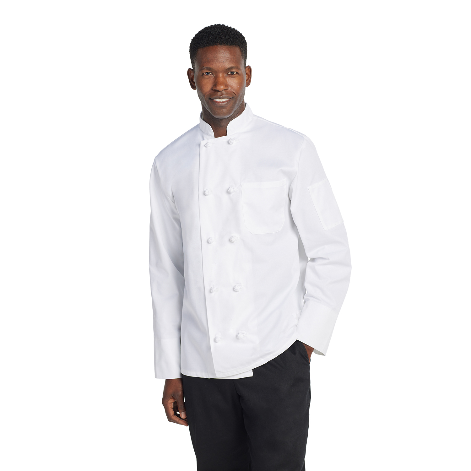 Unisex Long Sleeve Essential Cloth Knot Chef Coat (CW4400))