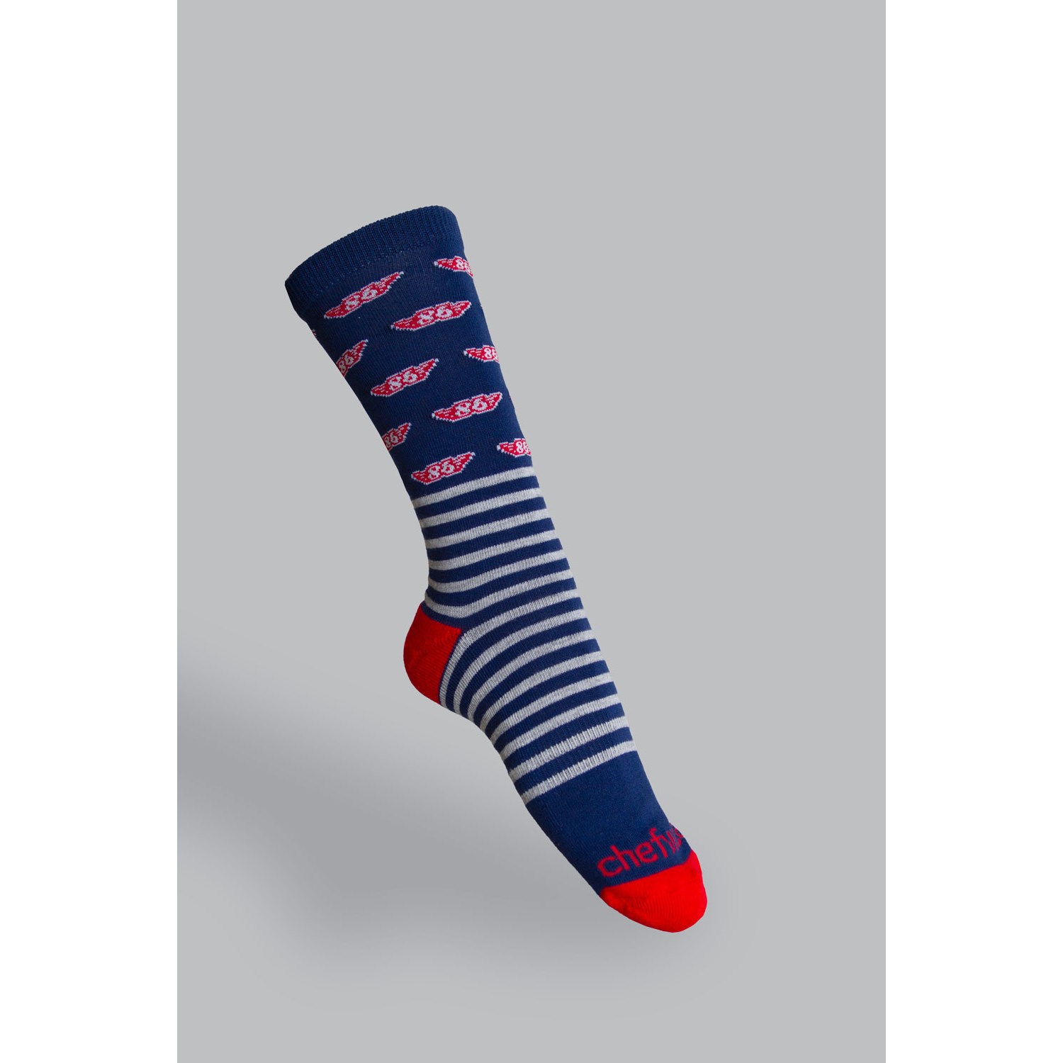 Performance Crew Socks &#40;CW7960&#41; - Navy Stripes