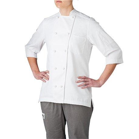 Colour By Chef Works Womens Ladies Jacket 3/4 Sleeved Coat Top Polycotton