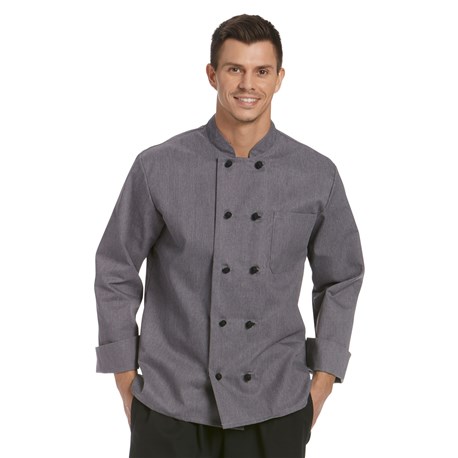 Unisex Classic Long Sleeve Essential Cloth Knot Chef Coat (CW4400) - On Sale