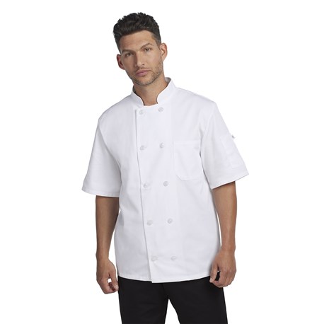 Chef Code Mens Short Sleeve Unisex Classic Chef Coat 