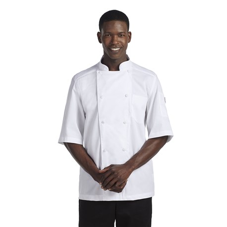 Unisex Modern Short Sleeve Vented Lightweight Chef Coat (CW5612)