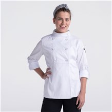 Women's Designer Chef Jacket (CW4463) - Color White