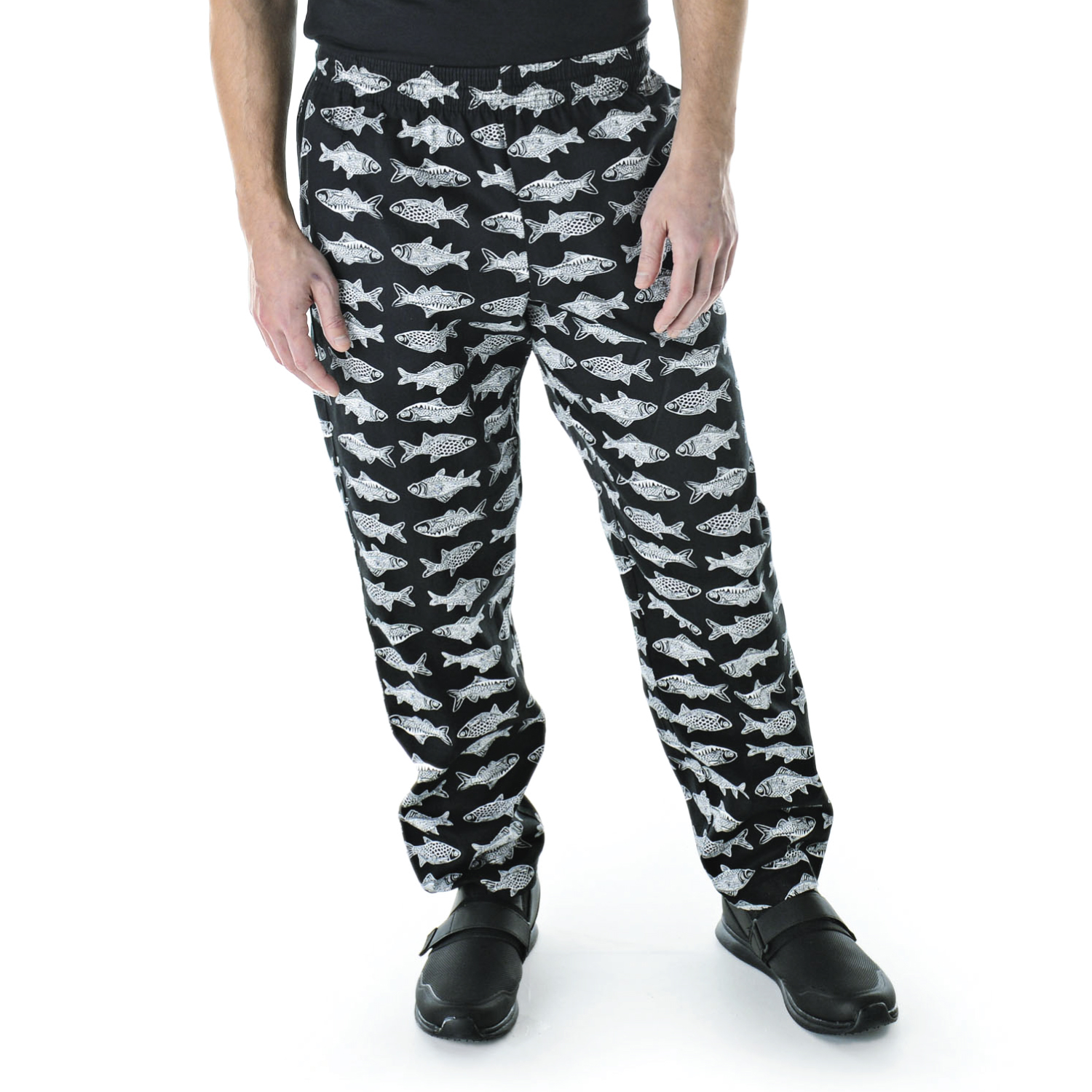 New Black White Checkered Traditional Chef Pants size 28,30,38,40,42,44,46,50 