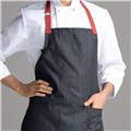 Chefwear 2 Pocket 100% Cotton Denim Bib Chef Apron, Chef Wear Style CW1693 04