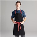 Chefwear 2 Pocket 100% Cotton Black Bib Chef Apron, Chef Wear Style CW1693 04