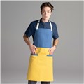 Chefwear 2 Pocket 100% Cotton Two Color Blue and Yellow Bib  Apron for Chefs, Cooks, Waiters and Servers. Chef Wear Style CW1694