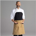 Chefwear&#32;2&#32;Pocket&#32;100&#37;&#32;Cotton&#32;Two&#32;Color&#32;Black&#32;and&#32;Brown&#32;Bib&#32;&#32;Apron&#32;for&#32;Chefs,&#32;Cooks,&#32;Waiters&#32;and&#32;Servers.&#32;Chef&#32;Wear&#32;Style&#32;CW1694