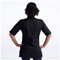 CW4465-CW30-04_Chefwear-Women-Short-Sleeve-Plastic-Button-Chef-Jacket_Black