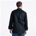 Stretch Teflon Chef Jacket (CW5635) - Color Black - Chef Coat - Back