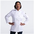 Women's Long Sleeve Essential Plastic Button Chef Coat (CW4420)