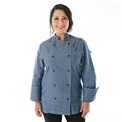 Unisex Classic Long Sleeve Stretch Chambray Chef Coat (CW5888)