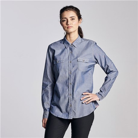 Women's La Fermiere Chambray Shirt (CW1344) | Chefwear