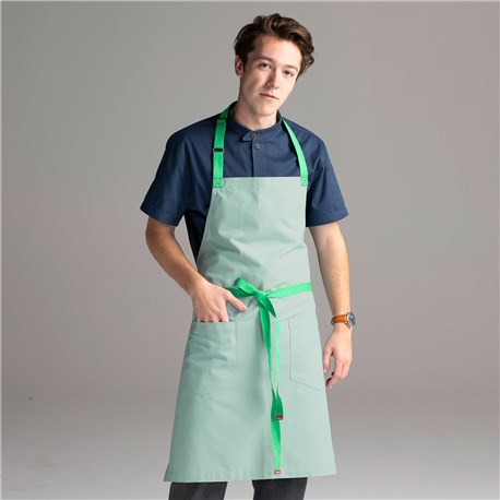 Chefwear Blue &#40;Light Green&#41; Bib Apron for Chefs and Cooks, Chef Wear Style CW1692