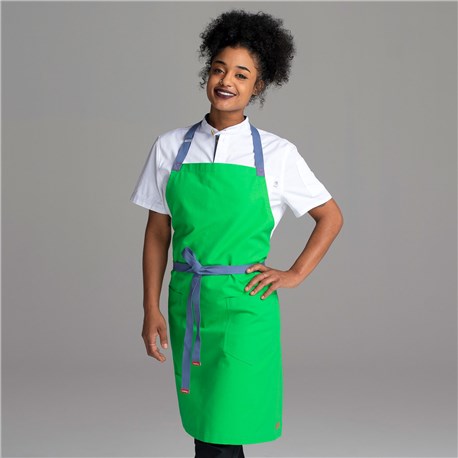 Chefwear Green Bib Apron for Chefs and Cooks, Chef Wear Style CW1692