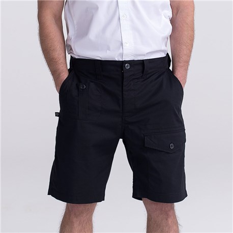 Men&#39;s Stretch Cargo Chef Short &#40;CW3820&#41; - Color Gray - Front View