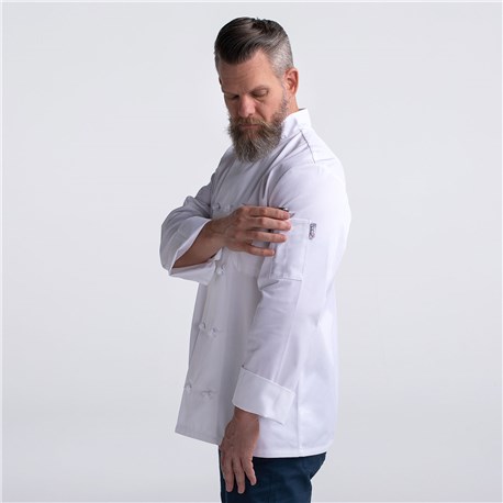 Chefwear 4400-40 Three Star Cloth Knot Button Chef Jacket White XS-5XL New ! 