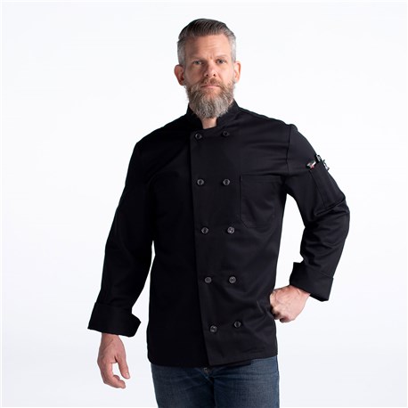 Unisex Relaxed Long Sleeve Essential Plastic Button Chef Coat (CW4410)