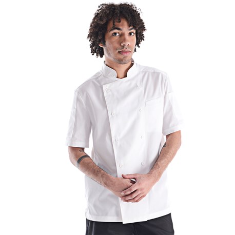 KNG Mens White Classic ¾ Sleeve Chef Coat 