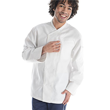Unisex Classic Long Sleeve Crossover Collar Chef Coat (CW5712)