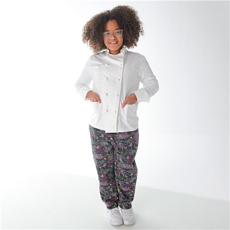 White 100% Cotton Small 6/7 2G100L Chef Revival MKJ001 Kids Traditional Jacket 