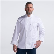 CW4400-CW40-01_Chefwear-Long-Sleeve-Cloth-Knot-Button-Chef-Jacket_White