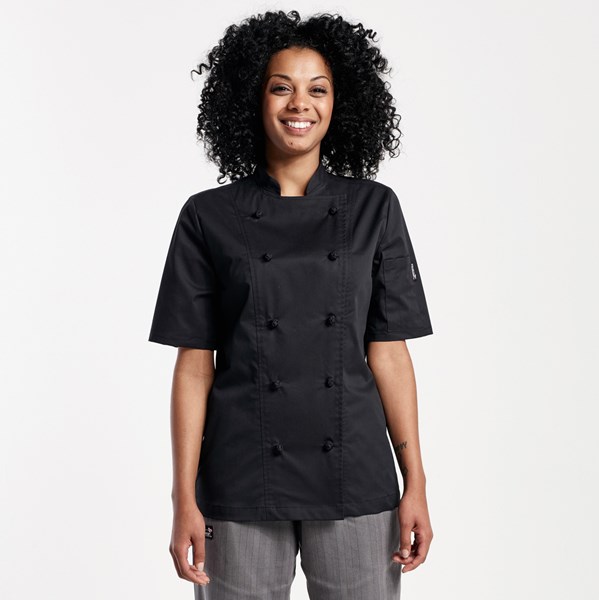 Women's Lightweight Stretch Short Sleeve Chef Jacket (CW5122) 